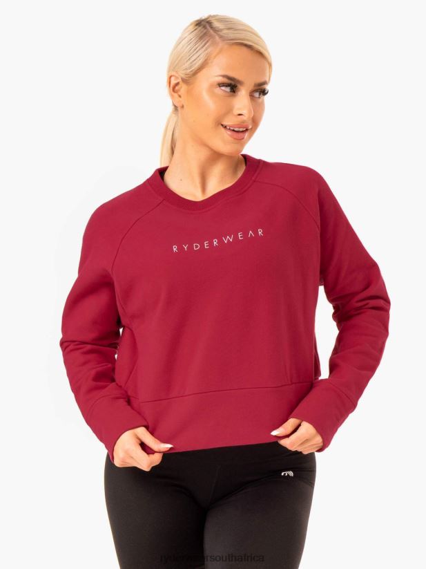 Women Ryderwear Motion Sweater 2RT8VD954 Wine Red Clothing