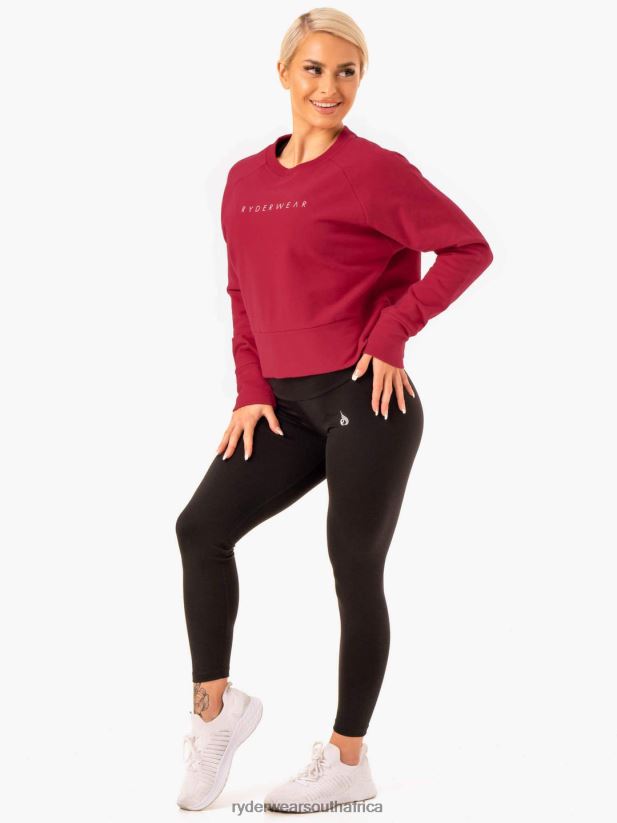 Women Ryderwear Motion Sweater 2RT8VD954 Wine Red Clothing