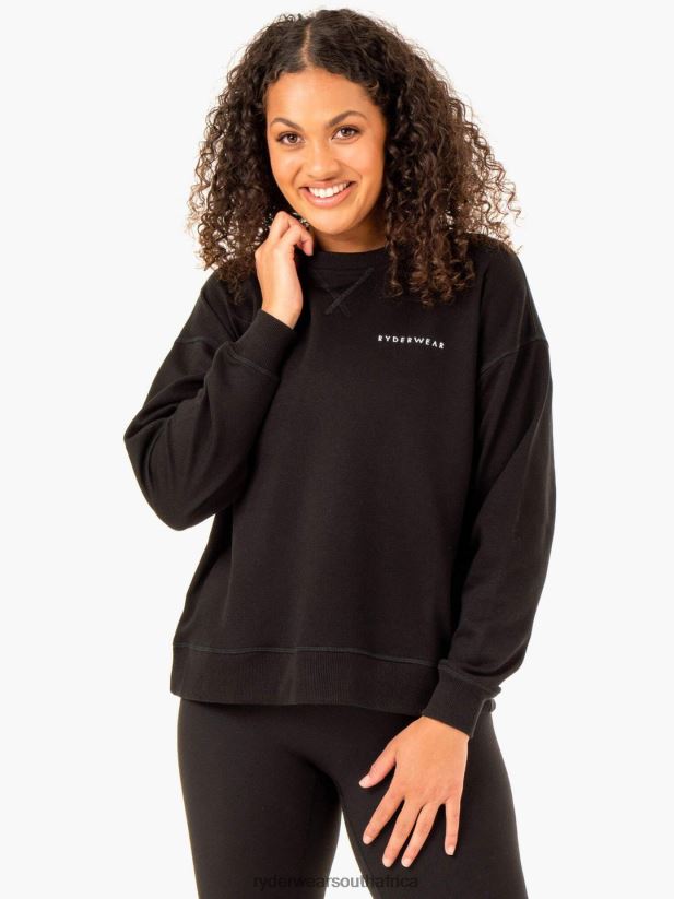 Women Ryderwear Recover Lightweight Sweater 2RT8VD934 Black Clothing