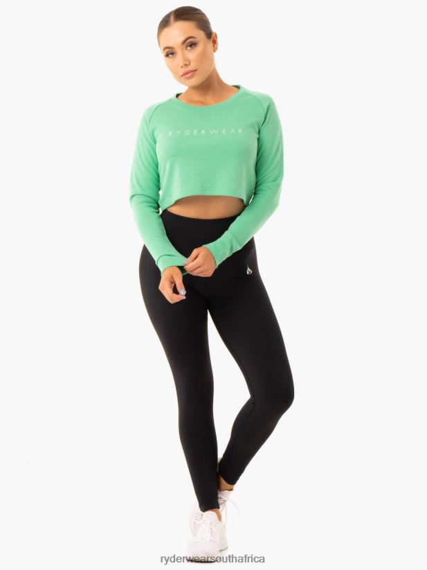 Women Ryderwear Staples Cropped Sweater 2RT8VD1024 Neomint Clothing