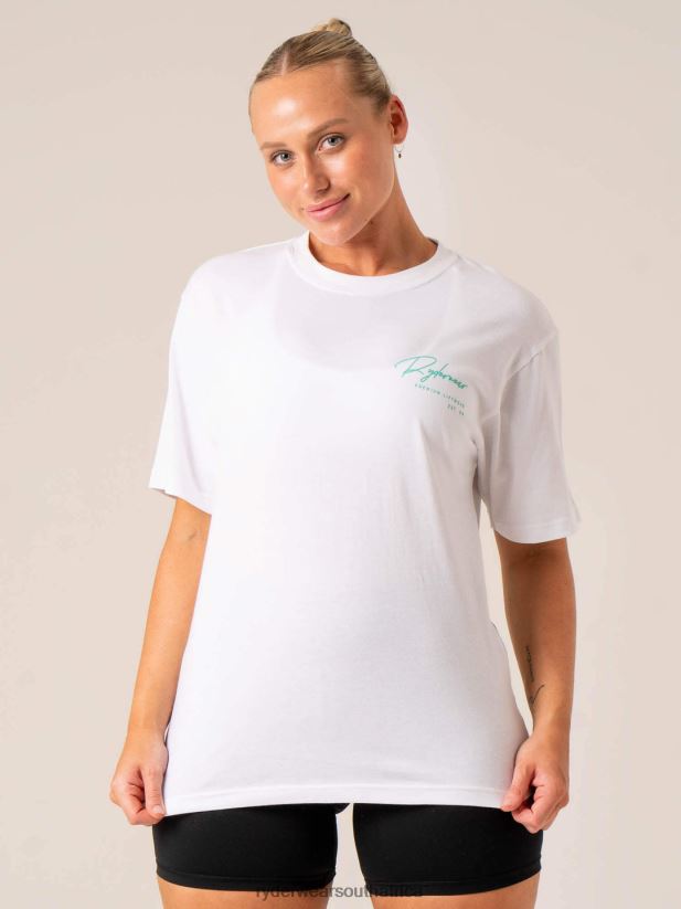 Women Ryderwear Signature T-Shirt 2RT8VD801 White Clothing