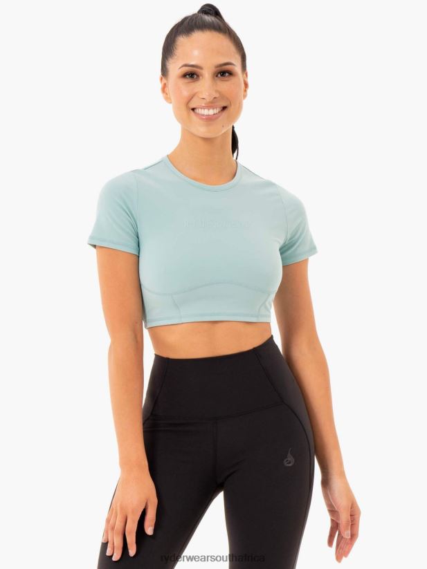 Women Ryderwear Sola Fitted T-Shirt 2RT8VD1013 Seafoam Blue Clothing