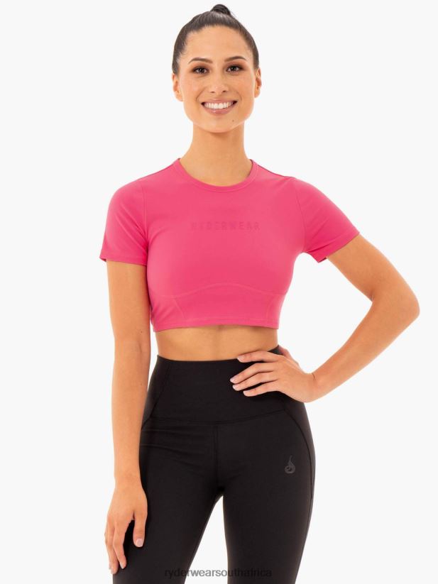 Women Ryderwear Sola Fitted T-Shirt 2RT8VD1014 Pink Clothing