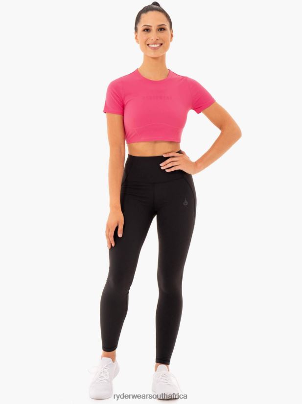 Women Ryderwear Sola Fitted T-Shirt 2RT8VD1014 Pink Clothing