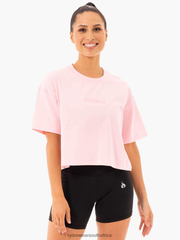 Women Ryderwear Studio T-Shirt 2RT8VD996 Ice Pink Clothing