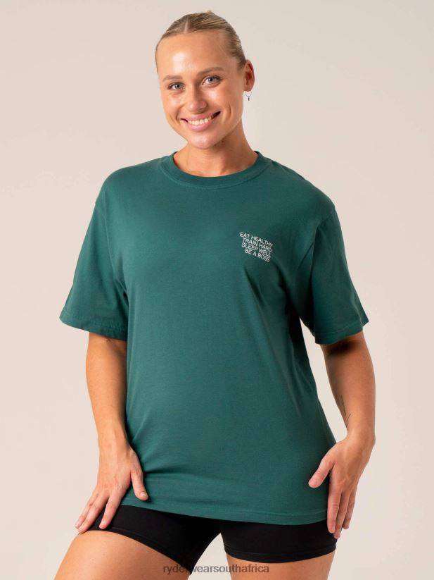 Women Ryderwear Wellness T-Shirt 2RT8VD799 Forest Green Clothing