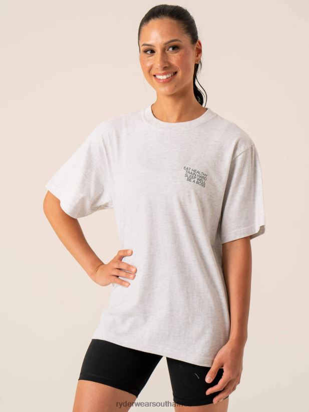 Women Ryderwear Wellness T-Shirt 2RT8VD800 Snow Marl Clothing