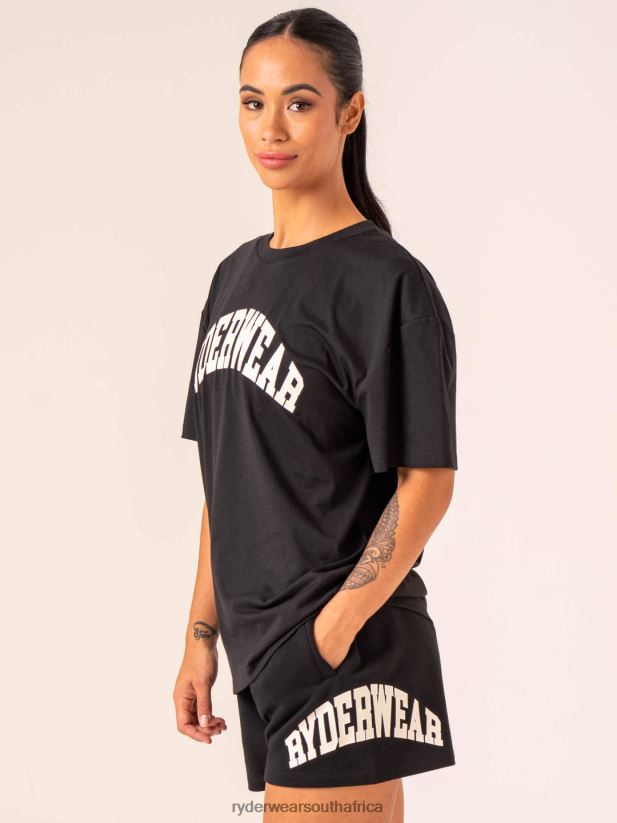 Women Ryderwear Wocollegiate T-Shirt 2RT8VD784 Black Clothing