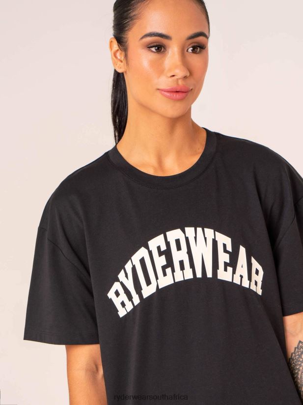 Women Ryderwear Wocollegiate T-Shirt 2RT8VD784 Black Clothing