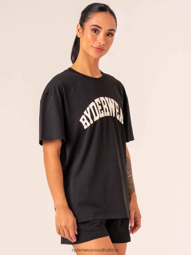 Women Ryderwear Wocollegiate T-Shirt 2RT8VD784 Black Clothing