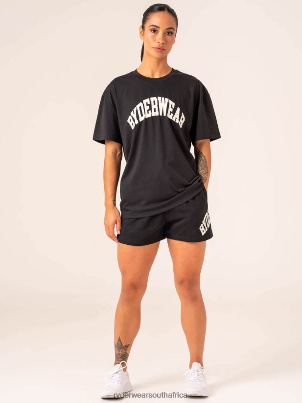 Women Ryderwear Wocollegiate T-Shirt 2RT8VD784 Black Clothing