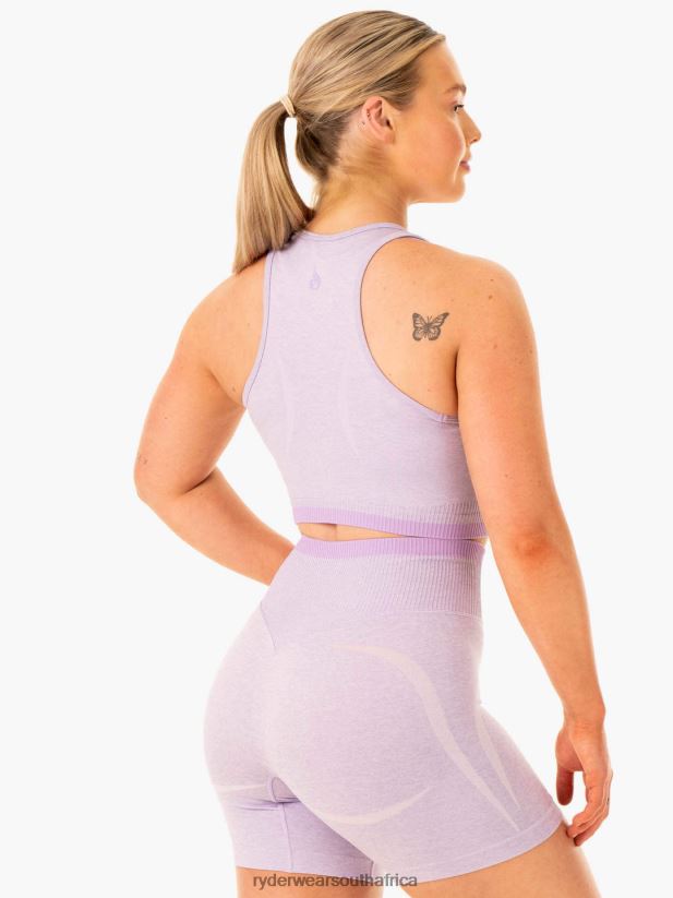 Women Ryderwear Excel Seamless Tank 2RT8VD883 Lavender Marl Clothing