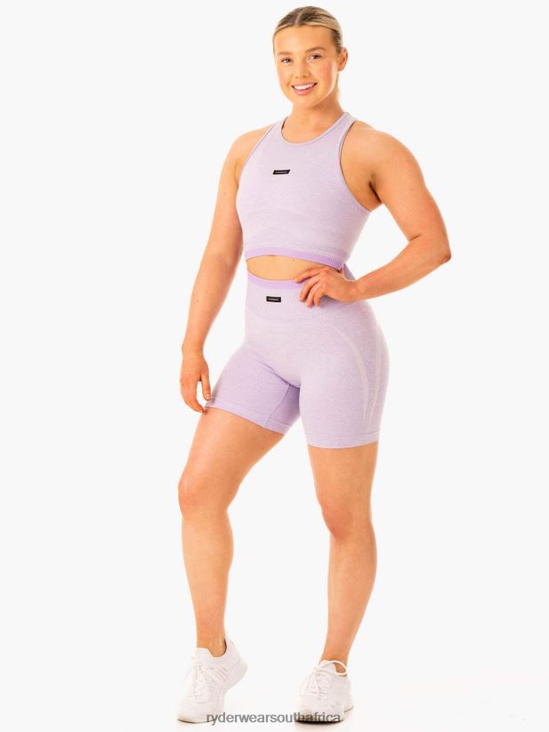 Women Ryderwear Excel Seamless Tank 2RT8VD883 Lavender Marl Clothing