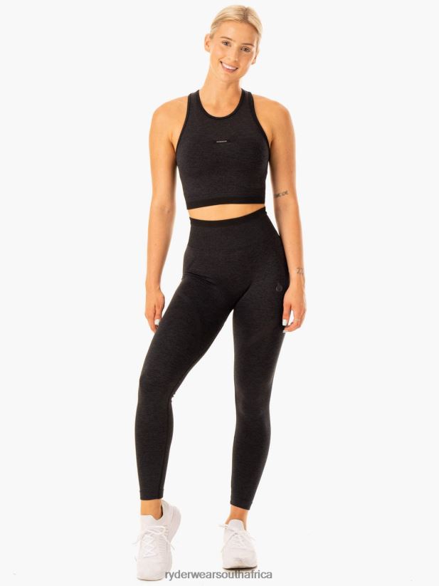 Women Ryderwear Excel Seamless Tank 2RT8VD885 Black Marl Clothing