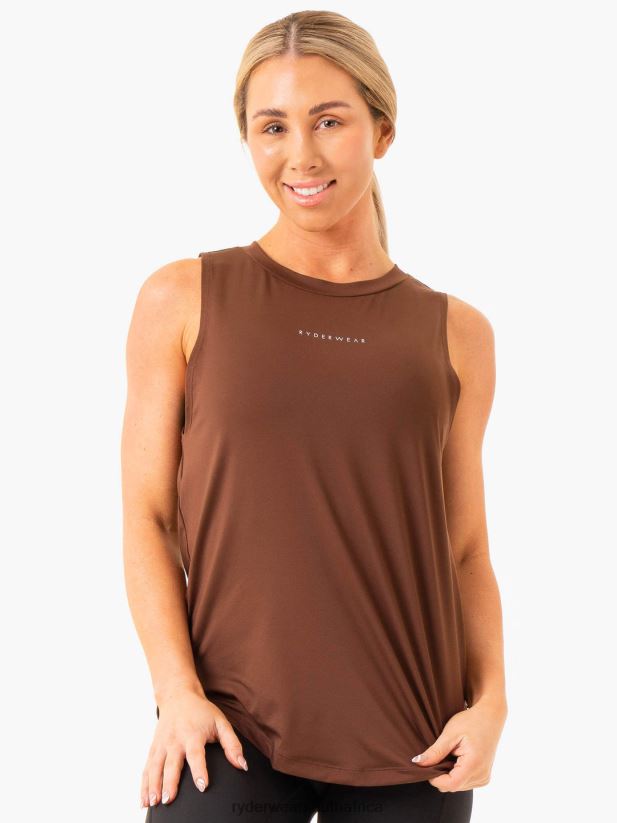 Women Ryderwear Freedom Training Tank 2RT8VD856 Chocolate Clothing