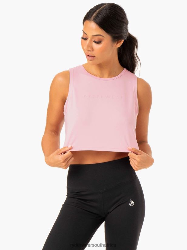 Women Ryderwear Hybrid Muscle Tank 2RT8VD987 Pink Clothing