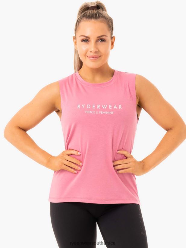 Women Ryderwear Ladies Baller Tank 2RT8VD1100 Pink Clothing