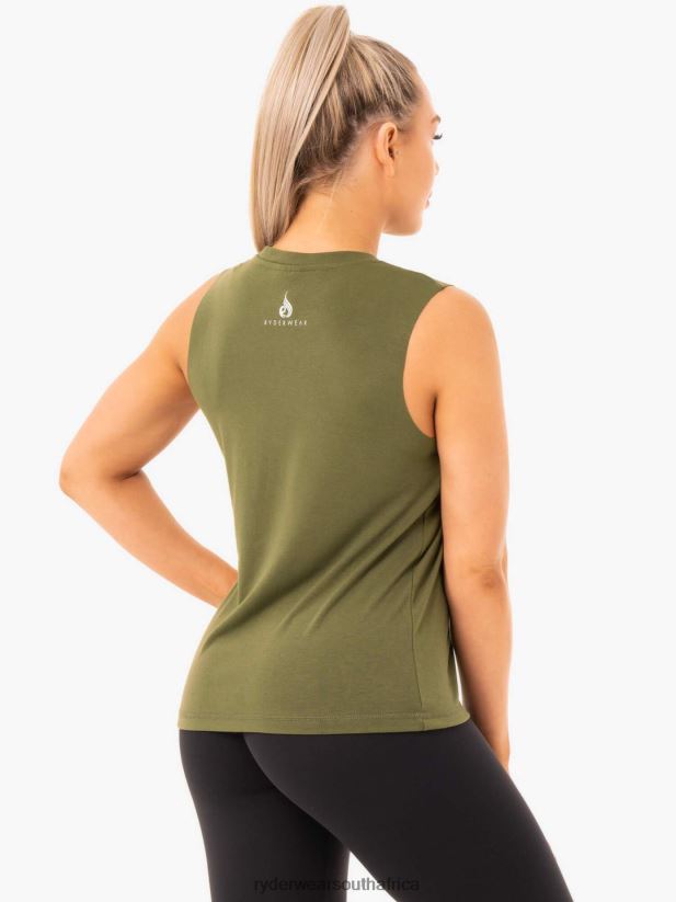 Women Ryderwear Ladies Baller Tank 2RT8VD1101 Khaki Clothing