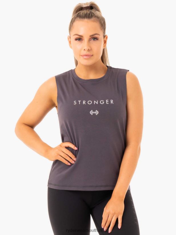 Women Ryderwear Ladies Baller Tank 2RT8VD1102 Charcoal Clothing