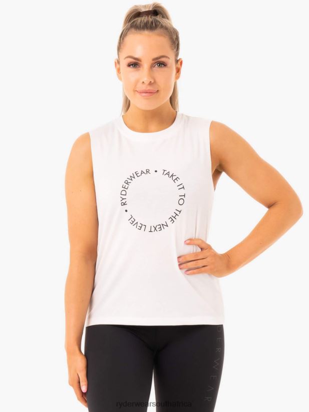 Women Ryderwear Ladies Baller Tank 2RT8VD1103 White Clothing