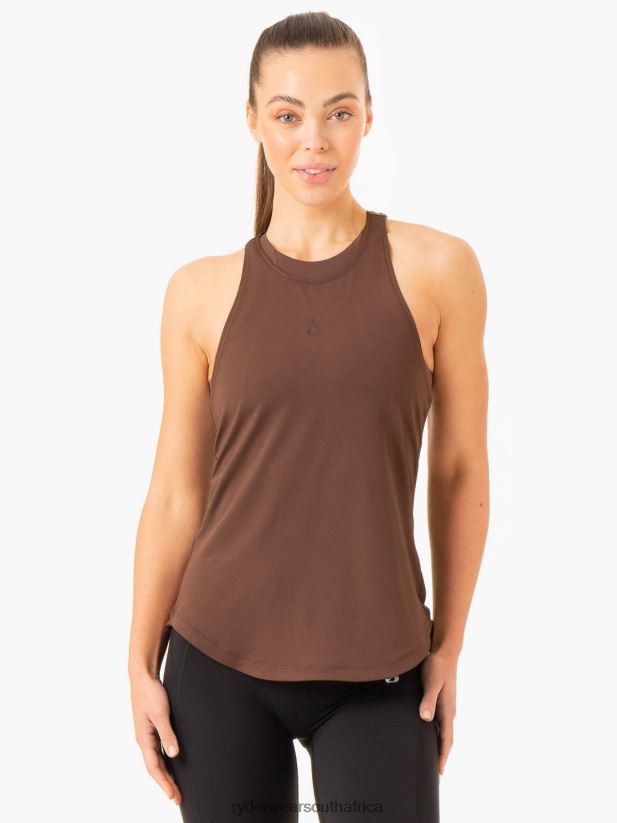 Women Ryderwear Level Up Training Tank 2RT8VD847 Chocolate Clothing