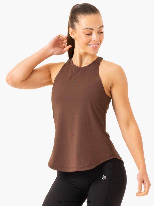 Women Ryderwear Level Up Training Tank 2RT8VD847 Chocolate Clothing