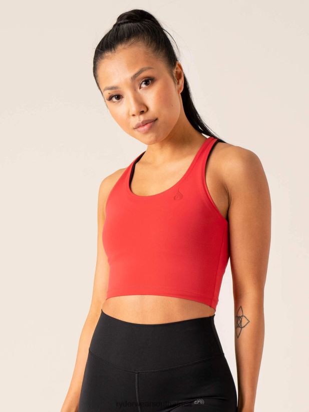 Women Ryderwear Nkd Arch Tank 2RT8VD779 Red Clothing