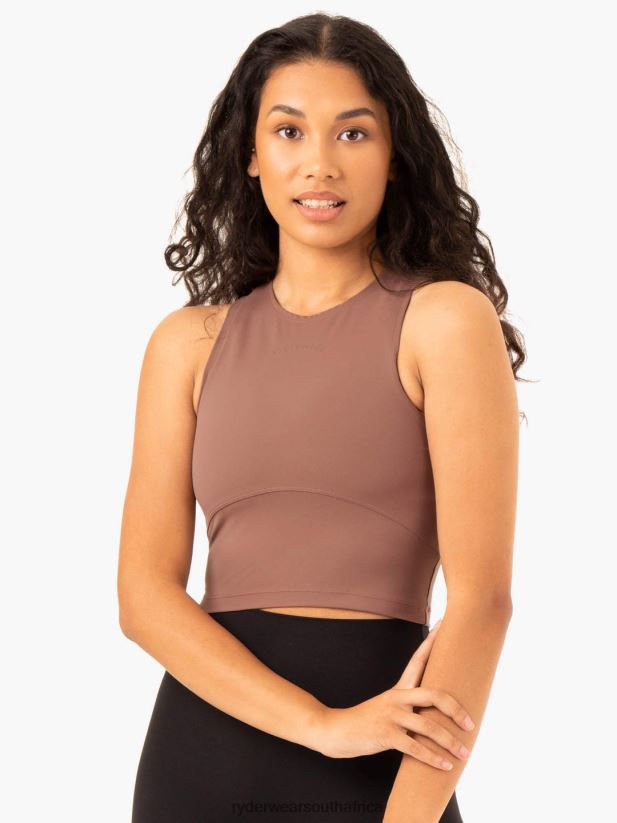 Women Ryderwear Nkd Refine Tank 2RT8VD914 Mocha Clothing