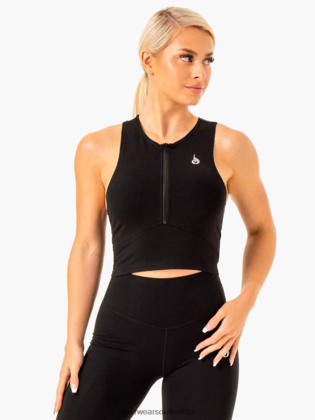 Women Ryderwear Reflex Zip Up Tank 2RT8VD962 Black Clothing