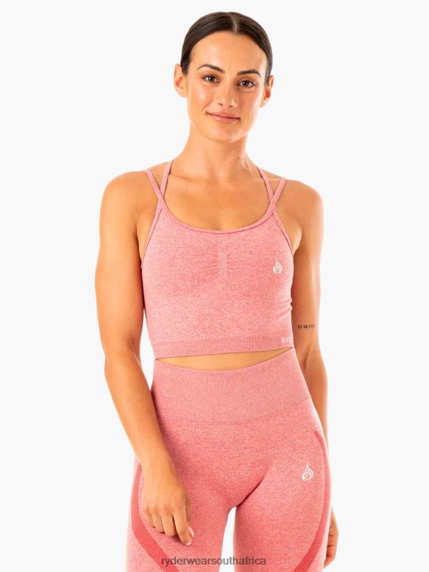 Women Ryderwear Sculpt Seamless Tank 2RT8VD918 Pink Marl Clothing