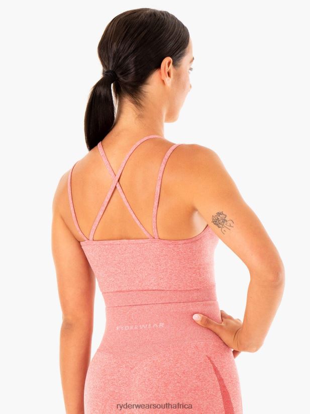 Women Ryderwear Sculpt Seamless Tank 2RT8VD918 Pink Marl Clothing