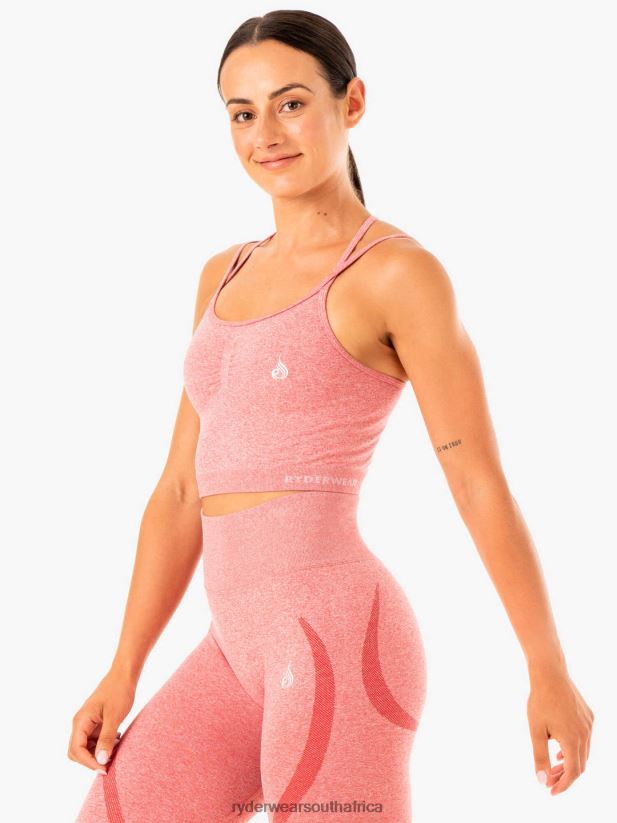 Women Ryderwear Sculpt Seamless Tank 2RT8VD918 Pink Marl Clothing