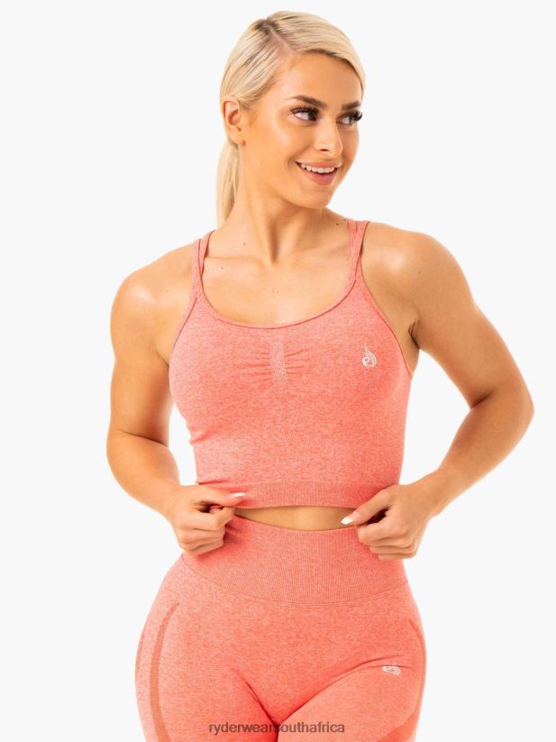 Women Ryderwear Sculpt Seamless Tank 2RT8VD976 Peach Marl Clothing