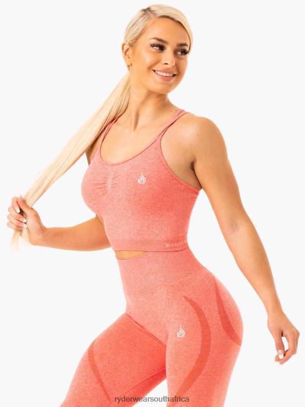 Women Ryderwear Sculpt Seamless Tank 2RT8VD976 Peach Marl Clothing