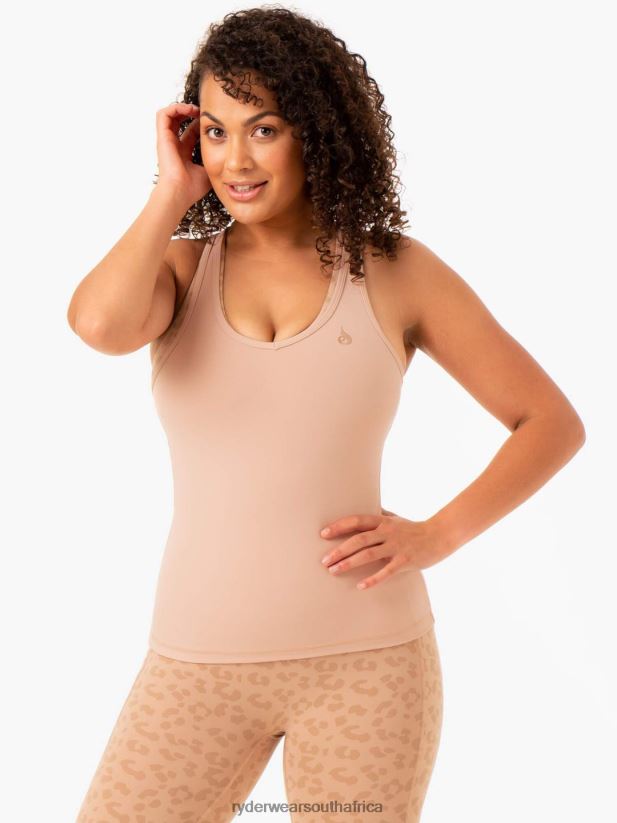 Women Ryderwear Ultra Compression Tank 2RT8VD946 Tan Clothing