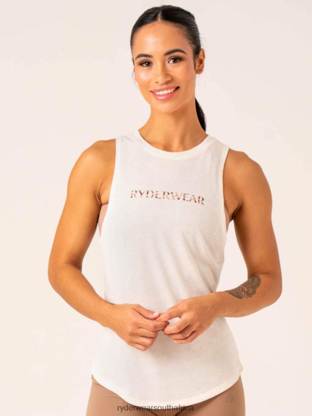 Women Ryderwear Unstoppable Tank 2RT8VD795 Vanilla Clothing