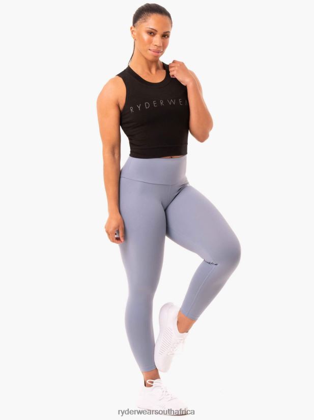 Women Ryderwear Motion Crop Top 2RT8VD1035 Black Clothing