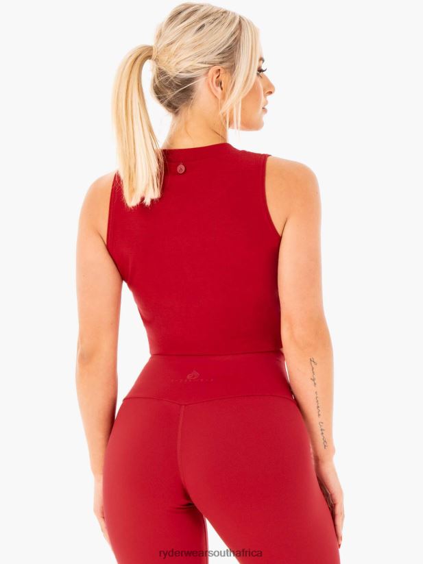 Women Ryderwear Motion Crop Top 2RT8VD1036 Red Clothing