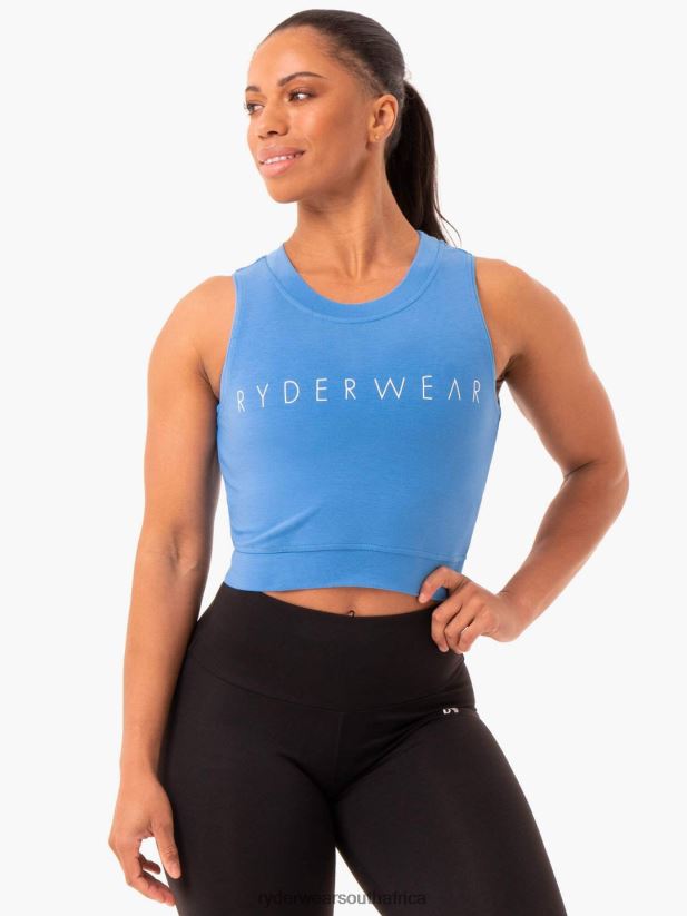 Women Ryderwear Motion Crop Top 2RT8VD957 Blue Clothing