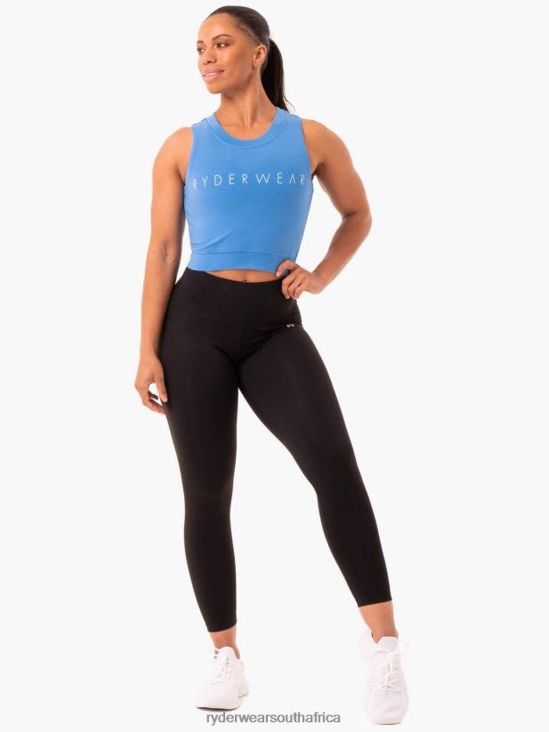 Women Ryderwear Motion Crop Top 2RT8VD957 Blue Clothing