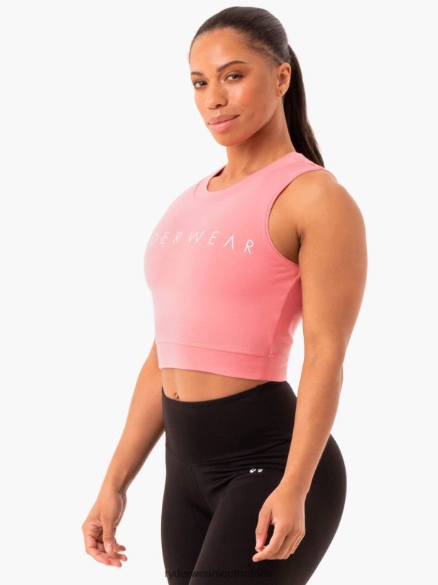 Women Ryderwear Motion Crop Top 2RT8VD958 Rose Pink Clothing