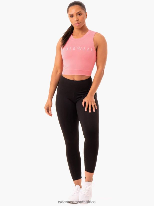 Women Ryderwear Motion Crop Top 2RT8VD958 Rose Pink Clothing