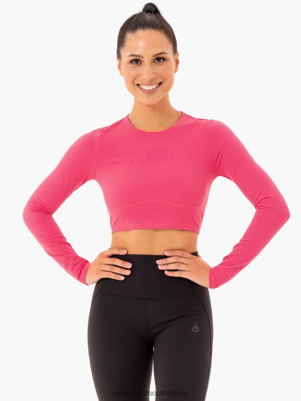 Women Ryderwear Sola Long Sleeve Top 2RT8VD1010 Pink Clothing